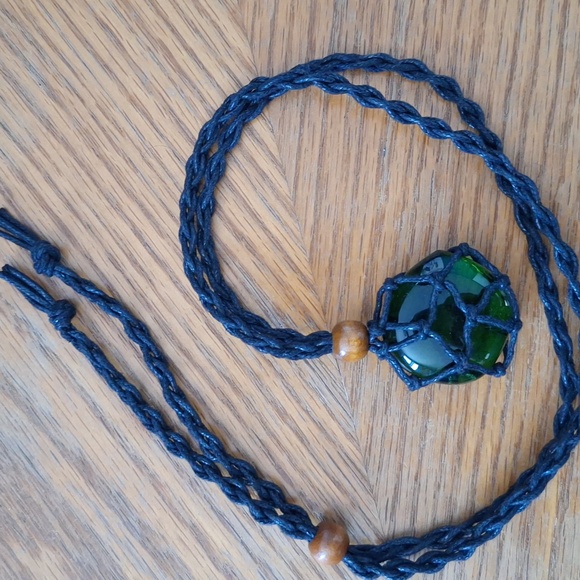 Set Of 2 Jute Pendant Necklaces - Picture 2 of 3